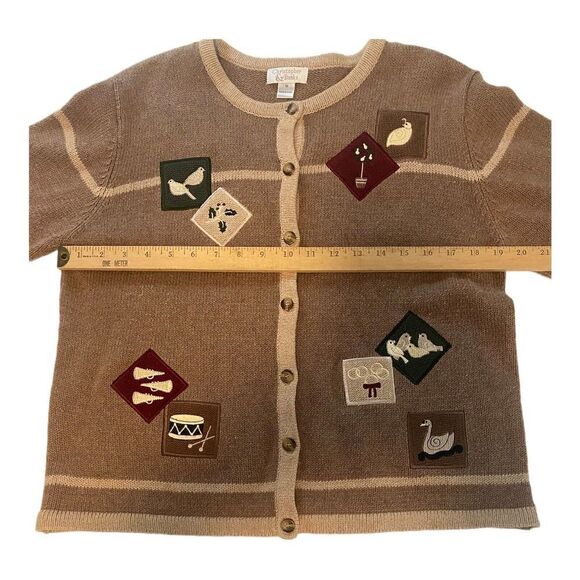 Christopher & Banks 2002 Holiday Cardigan Sweater- Size M - Picture 9 of 12